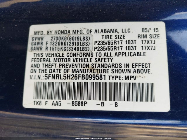 Honda Odyssey Lx