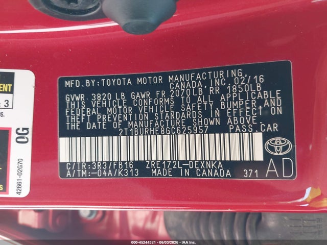 Toyota Corolla Le