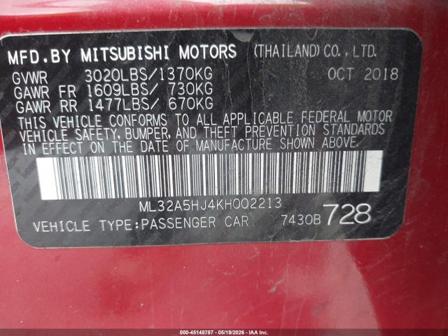 Mitsubishi Mirage Le