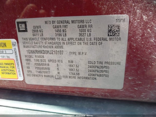 Chevrolet Traverse 2lt