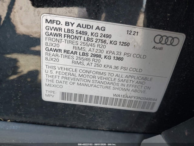 Audi Q5 Premium Plus 45 Tfsi S Line Quattro S Tronic