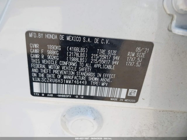 Honda HR-V Awd Lx