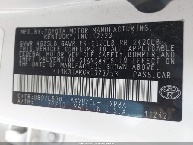 Toyota Camry Xse