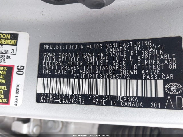 Toyota Corolla Le