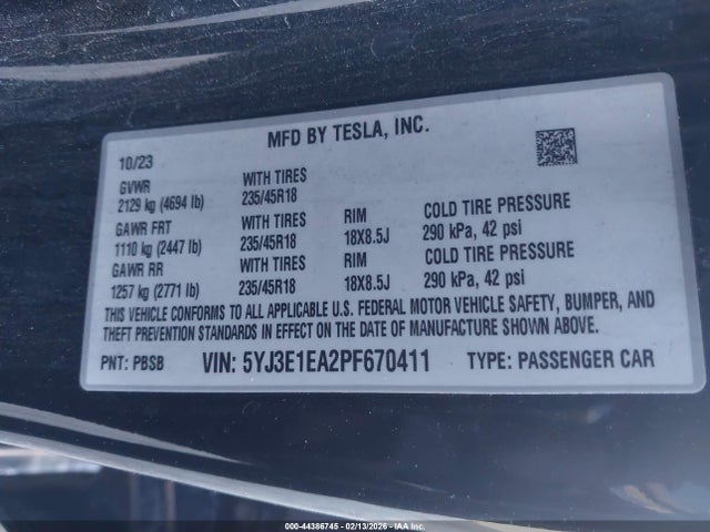 Tesla Model 3 Rear-wheel Drive