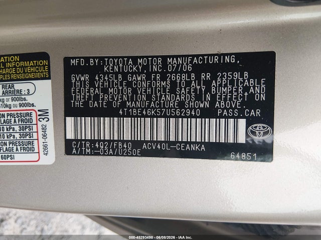 Toyota Camry Le