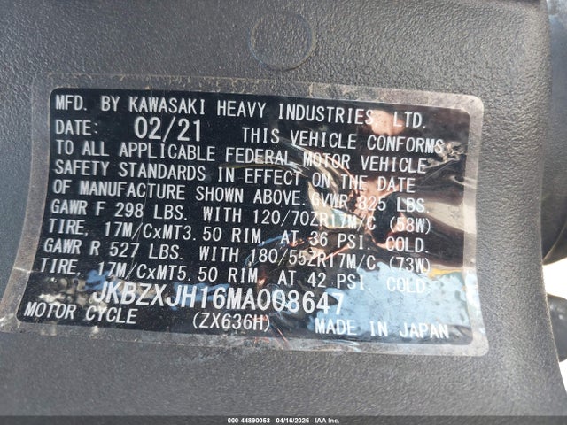 Kawasaki Zx636 K