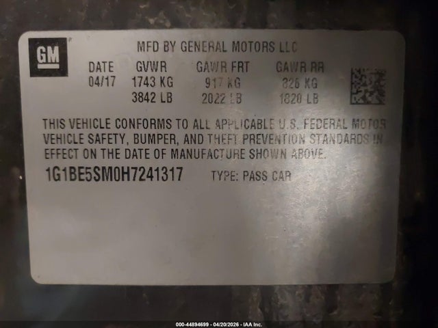 Chevrolet Cruze Lt Auto
