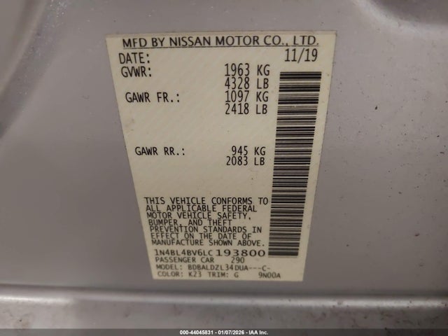 Nissan Altima S Fwd