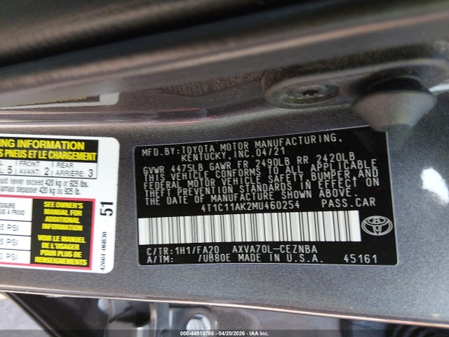 Toyota Camry Le
