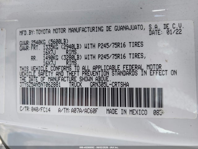 Toyota Tacoma Sr5 V6