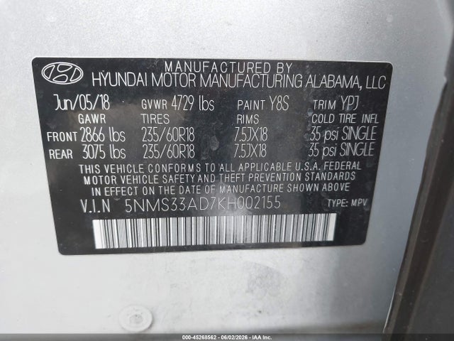 Hyundai SANTA FE Sel Plus