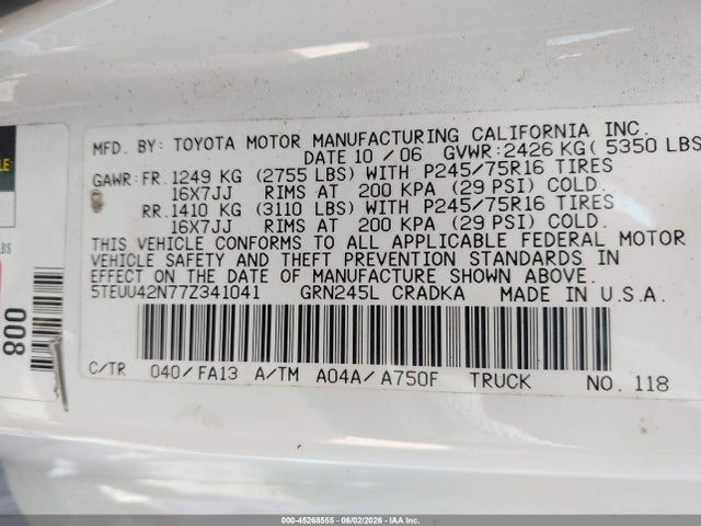Toyota Tacoma Base V6