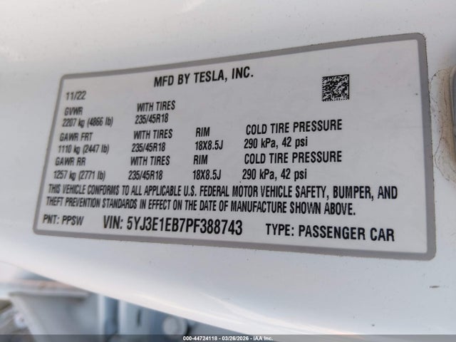 Tesla Model 3 Long Range Dual Motor All-wheel Drive