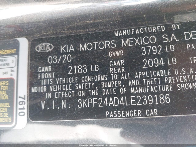Kia Forte Lxs
