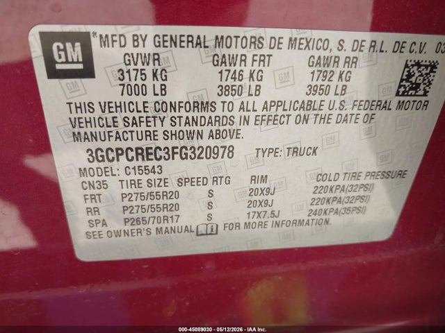 Chevrolet Silverado 1500 1lt