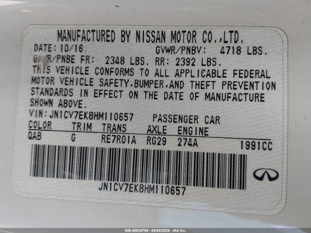 INFINITI Q60 2.0t Premium