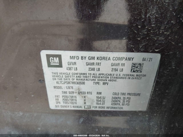 Chevrolet Trax Awd Lt