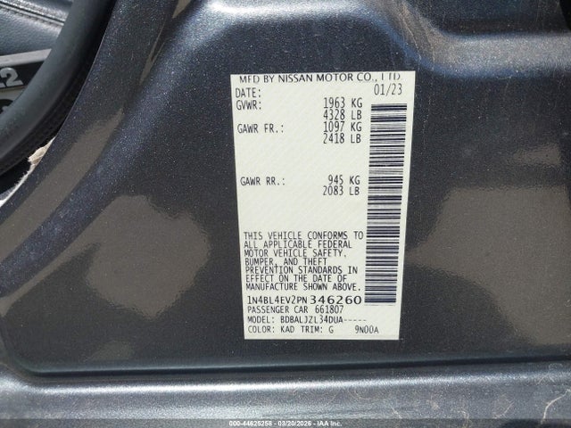 Nissan Altima Sl Fwd