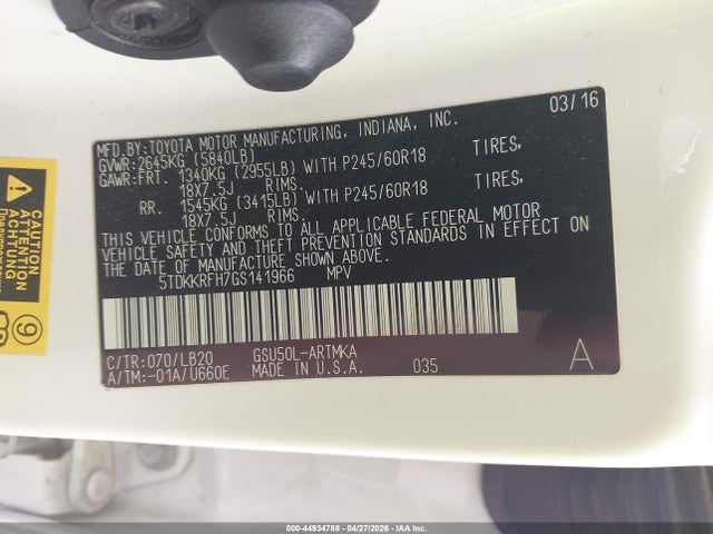 Toyota Highlander Xle V6