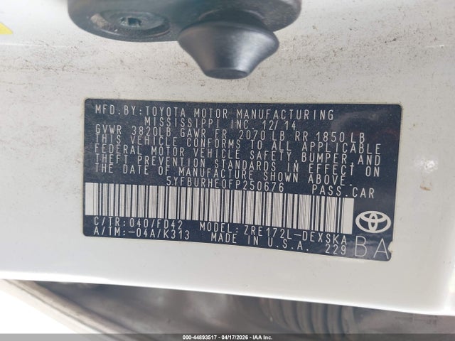 Toyota Corolla S Plus
