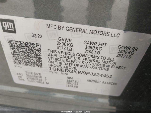 Chevrolet Traverse Fwd Lt Cloth