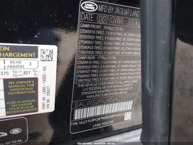 Land Rover Range Rover Sport Hst Mhev