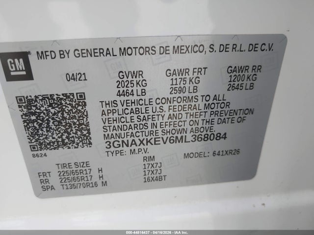 Chevrolet Equinox Fwd Lt