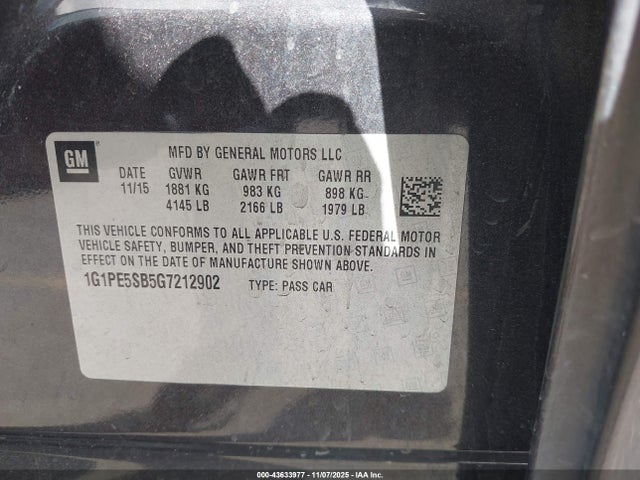 Chevrolet Cruze 1lt Auto