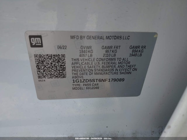 Chevrolet Malibu Fwd Lt