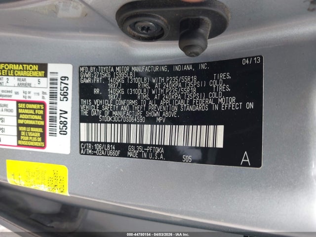 Toyota Sienna Xle 7 Passenger
