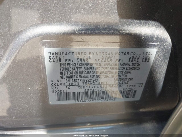 Nissan Sentra Sv