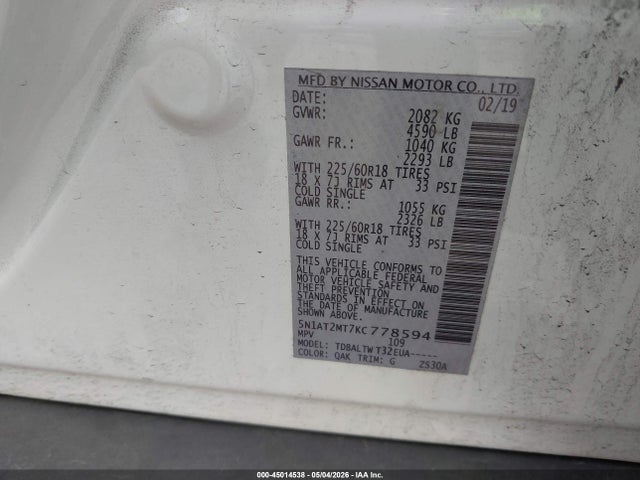 Nissan Rogue Sv