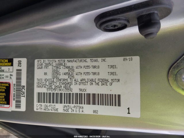 Toyota Tundra Sr5 4.6l V8