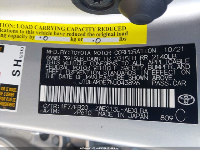 Toyota Corolla Hybrid Le