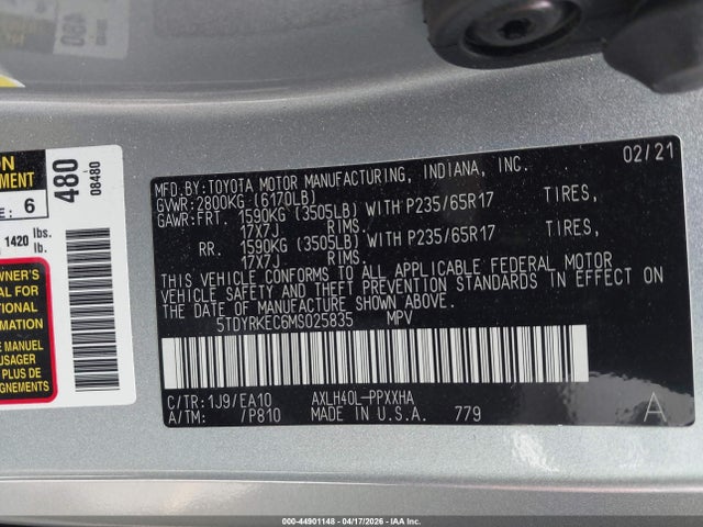 Toyota Sienna Xle