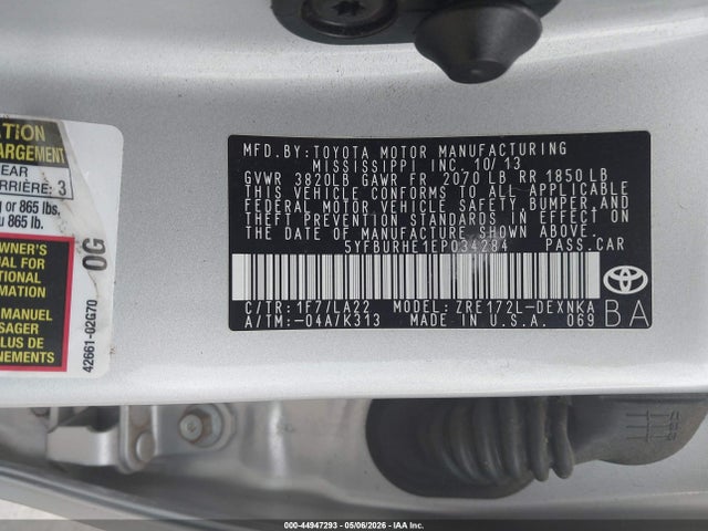 Toyota Corolla Le Premium