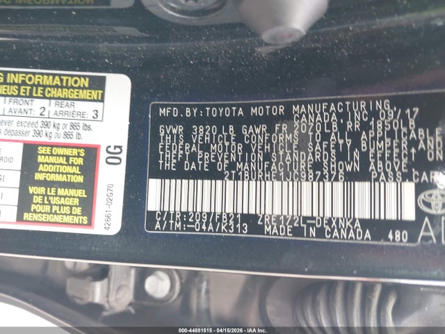 Toyota Corolla Le