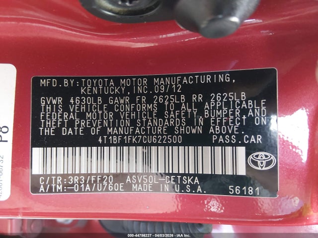 Toyota Camry Se Limited Edition