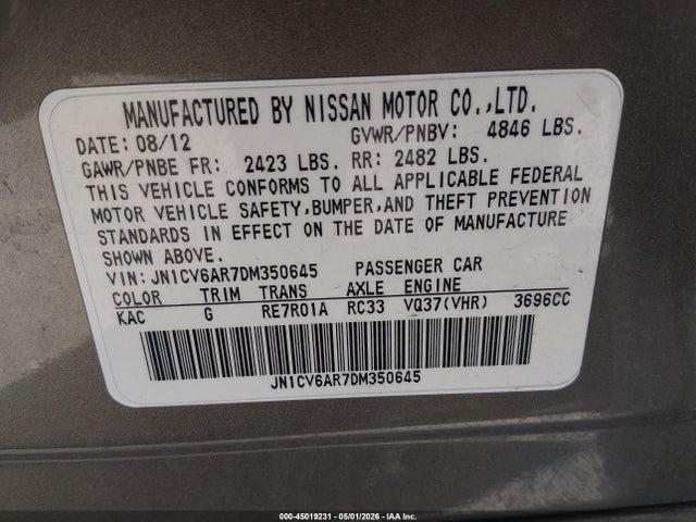 INFINITI G37x