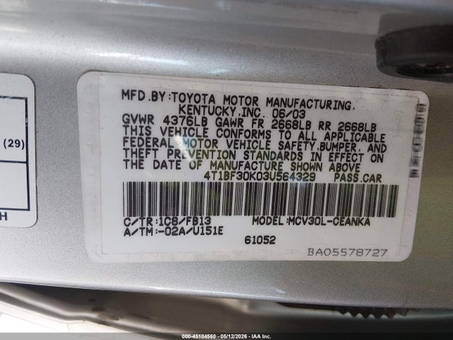Toyota Camry Le V6
