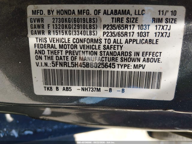Honda Odyssey Ex