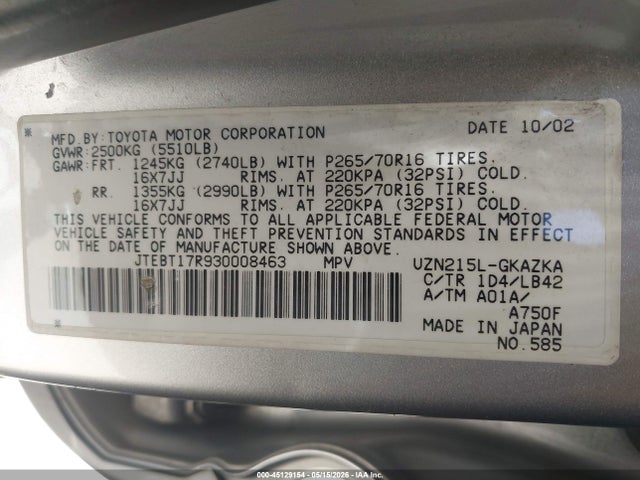 Toyota 4Runner Limited V8