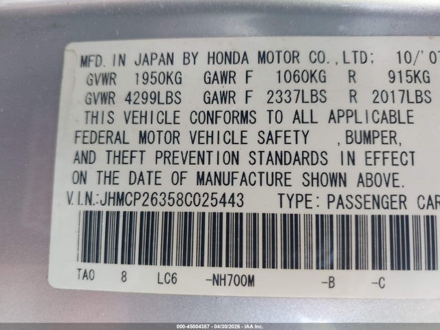 Honda Accord 2.4 Lx