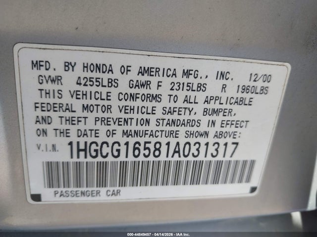 Honda Accord 3.0 Ex