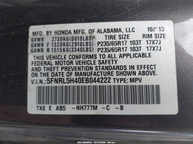 Honda Odyssey Ex