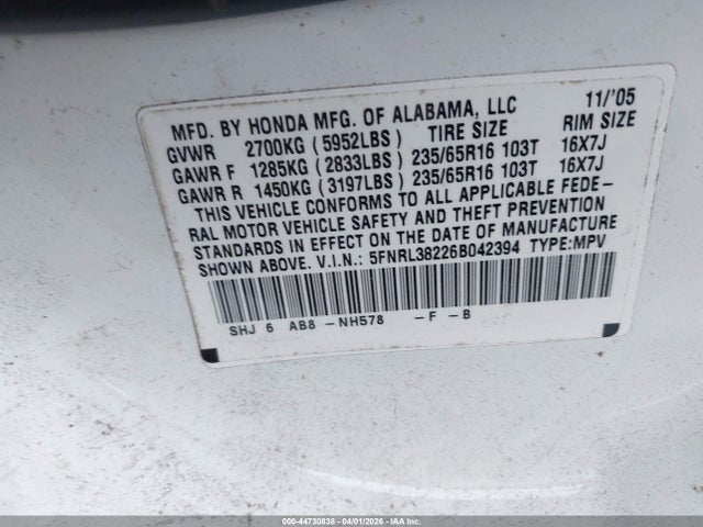Honda Odyssey Lx