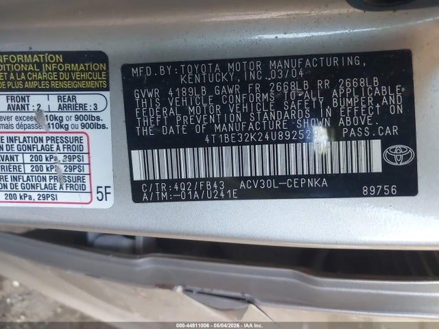 Toyota Camry Le