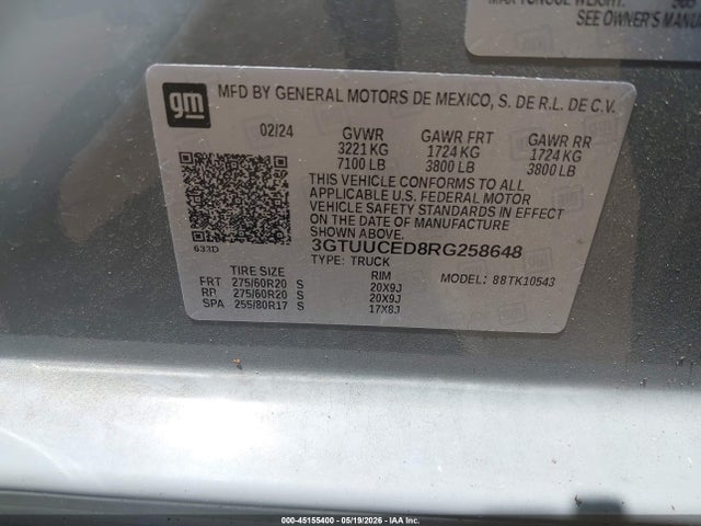 GMC Sierra 1500 4wd  Short Box Elevation With 3sb