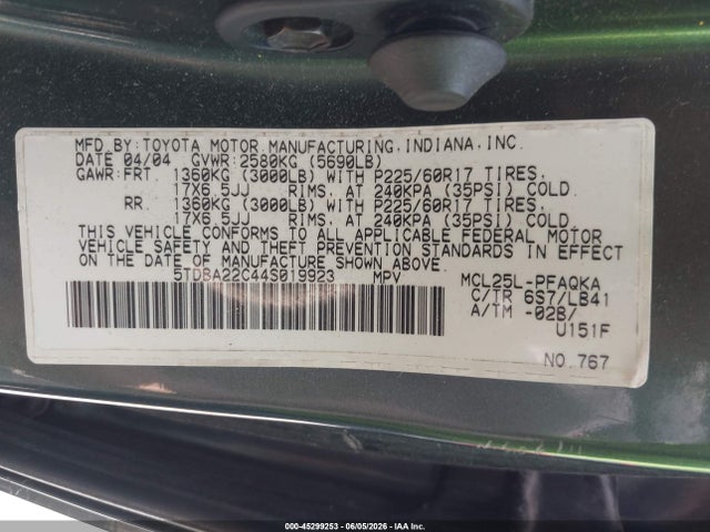 Toyota Sienna Xle Limited